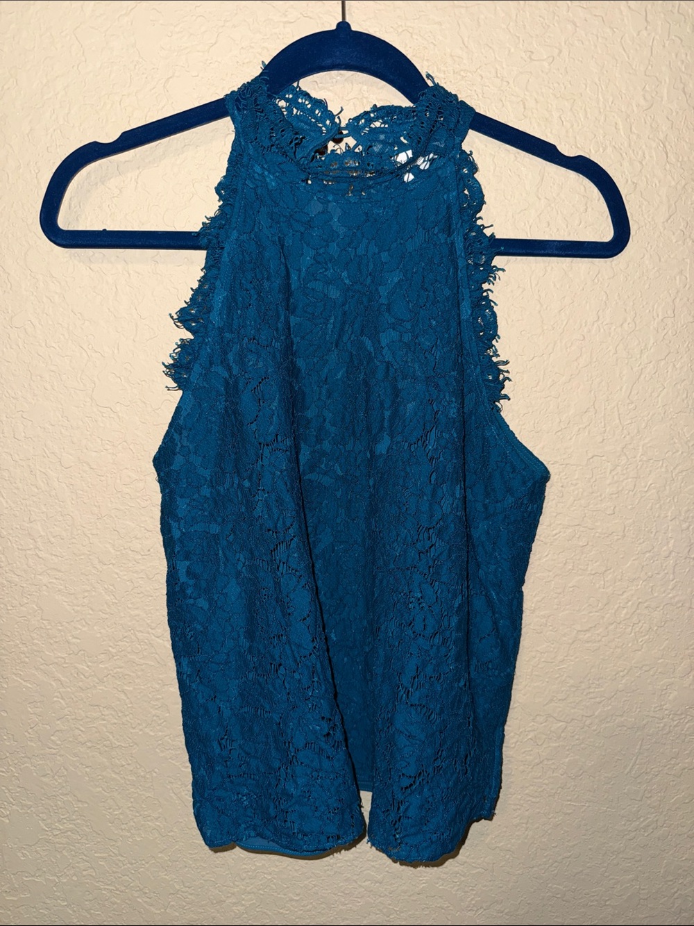 Diane von Furstenberg Teal Lace Top